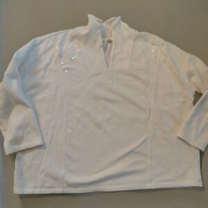 White Sequin Embellished Sweater